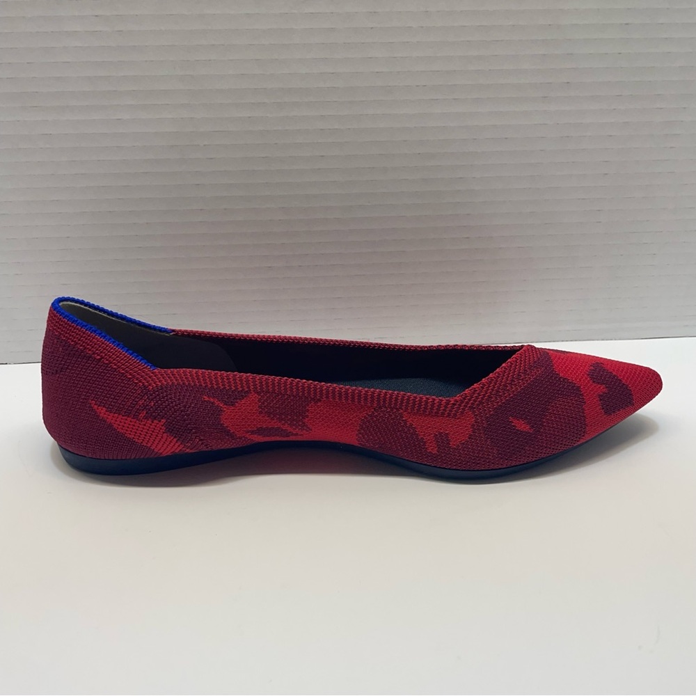 Rothy’s‎ Red Camo Flats The Point Retired Slip On Ballet Women Size 9.5 - Picture 4 of 10